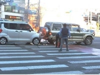 녹십초 요양병원 직원 2명 대림 사거리 자동차사고 화재진압