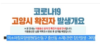 고양시청, 미소아침요양병원 26명 집단발생