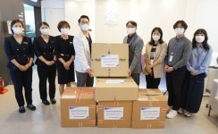 진주 청심플란트치과의원, 사천시니어클럽에 후원물품 전달