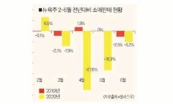 코로나19 여파 올해 뉴욕주 소매판매 -30% 급감