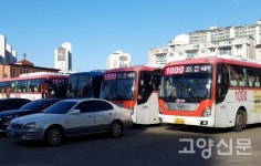 고양 명성운수 파업, 영하 날씨에 꽁꽁 묶인 버스