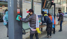 성사2동 통장협, 버스정류장 방역 