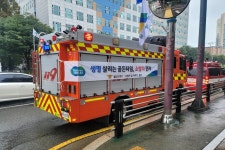 고양·일산소방서, 전국 동시 소방차 길 터주기 훈련 실시