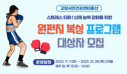 고양시민건강센터 중산, 원펀치 복싱 운영