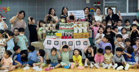 이화젠월드어린이집·일산1동, 희망나눔 후원품 전달