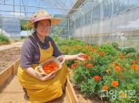 4대가 식용꽃·허브 재배하는  치유농장