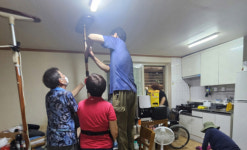 화정1동 자율방범대,  수해 복구 자원봉사 진행