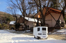 로보티즈, 가평 마이다스 호텔서 실외 배송 로봇 시범 운영