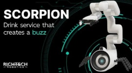 리치테크 로보틱스, 음료 서비스용 한팔 로봇 스콜피온 출시