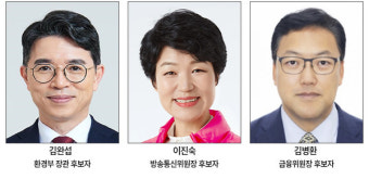 환경부 김완섭, 방통위 이진숙, 금융위 김병환