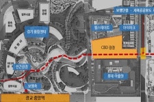 상업지역~광교융합타운~중심업무지구~컨벤션센터~호수공원 연결