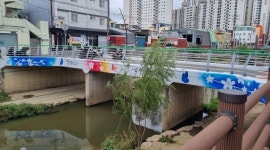 노후화된 삼락천20호교, 재도색으로 탈바꿈