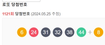 1121회 로또 당첨번호는? 1등 11명 당첨