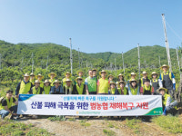 농협강원본부, 산불 피해 복숭아재배 농가 일손돕기 실시
