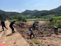 충남도 산림자원과, 부여 호우피해 임가 찾아 현장복구 나서
