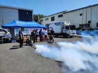 창원시축협, 가축전염병 차단…방역 시연회 개최