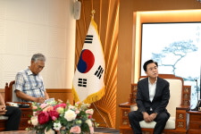 김태흠 충남지사, 청양 지천댐 건설 예정지 지역주민과 면담