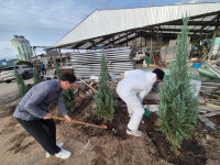 축평원 강원지원, 축산농가 벽화그리기 및 나무심기 활동 실시