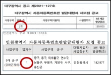 인천시, 車 번호판 제작업체 공모하자 특혜시비 또 불거져