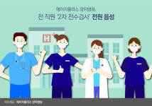 에이치플러스 양지병원  2차 전수검사  시행, 전원 음성