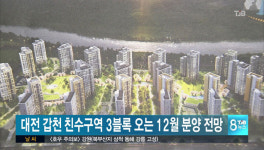 대전 갑천 친수구역 3블록 오는 12월 분양 전망