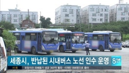 세종시, 반납된 시내버스 노선 인수 운영