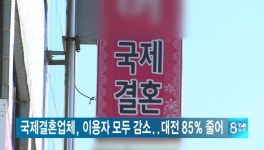 국제결혼업체, 이용자 모두 감소..대전 85% 줄어