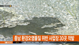충남 환경오염물질 위반 사업장 30곳 적발