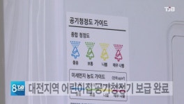 대전지역 어린이집 공기청정기 6,300여대 보급
