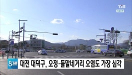대전 대덕구, 오정·들말네거리 오염도 가장 심각