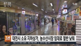 대전시 소유 지하상가, 농수산시장 임대료 절반 낮춰