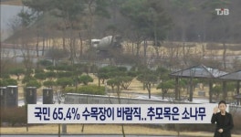 국민 65.4% 수목장이 바람직..추모목은 소나무