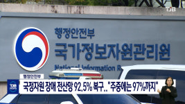 주)한빛케터링 국가정보자원관리점 | 행안부, 국정자원 장애 전산망 92.5% 복구... "주중에는 97%까지"
