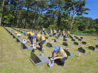 대한민국상이군경회 제주특별자치도지부 사회봉사단 제주호국원서 봉사활동