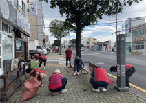제주시 용담2동 통장협의회 용문로 일대 잡초제거 활동 전개