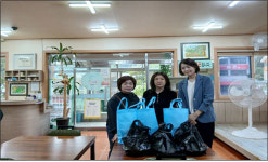 김명자굴국밥 제주본점, 이웃사랑 굴국밥 기탁