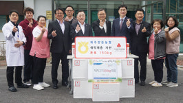 제주양돈농협, 제주사랑의열매 통해 제주도립요양원에 한돈 150kg 기탁