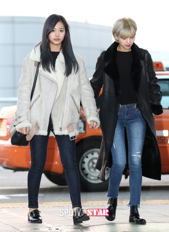 [스타일S] 태연-전소미-쯔위 채영 나연-한효주,'개성만점 무스탕 공항패션'