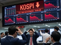 코스피, 장초반 '매도 사이드카' 발동... 선물 5%대 하락