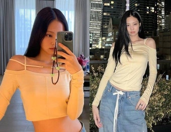 블랙핑크 제니, 뉴욕의  잇걸! 개미허리 뽐낸 뉴요커 Y2K 스타일