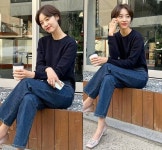 이연희, 더 마른듯! 니트도 헐렁해 보이는 숏컷 늦가을룩