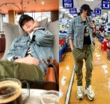 김혜수, 나이는 숫자일 뿐! 청재킷과 카고 힙한 수산시장 나들이룩