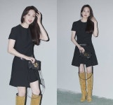 [패션엔 포토] 정려원, 긴머리 휘날리며 한강 나들이!  눈부신 미니 원피스룩