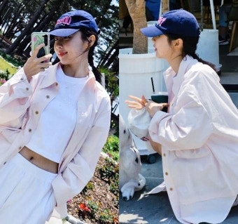 주현영, 20년만에 엄마가 땋아준 머리 자랑! 엄마 아빠와 오붓한 나들이룩