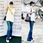 김선아, 키가 대체 얼마? 키 커 보이는 부츠컷에 티셔츠 콘서트 나들이룩