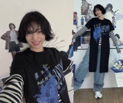 [그 옷 어디꺼] 나나, 패션은 한끗 차이! 언발 레터링 티셔츠와 바텍 청바지 어디꺼?