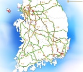 남해고속도로 실시간 교통상황, 순천방향 동창원 IC와 진영휴게소 부근 심한 정체 중