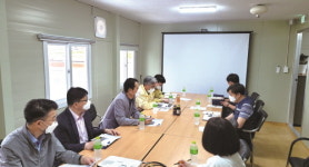 경남도회, 경남도와 대형건설공사 현장 돌며 하도급 세일즈