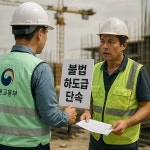 국토부·고용부 합동 건설현장 불법하도급 강력 단속한다