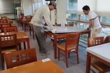 대한노인회 대전연합회 라이온컴텍, 노인시설 노후식탁상판 인조대리석으로 무상교체